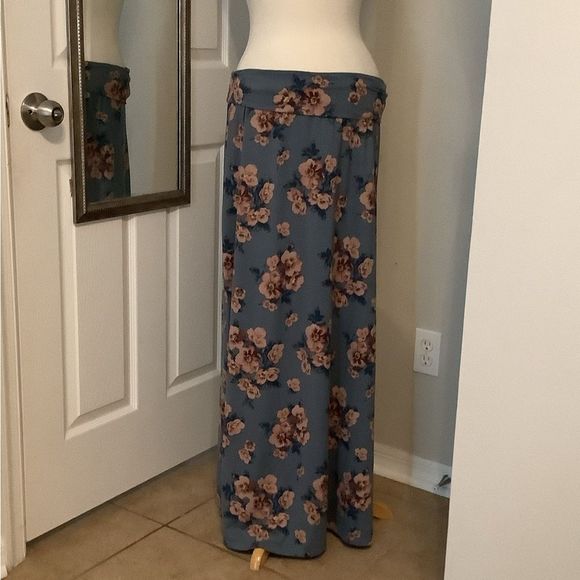GUC💕Agnes & Dora Floral Maxi Skirt w/ bottom slit & Fold-over waist XXXL💕GUC - Picture 2 of 7